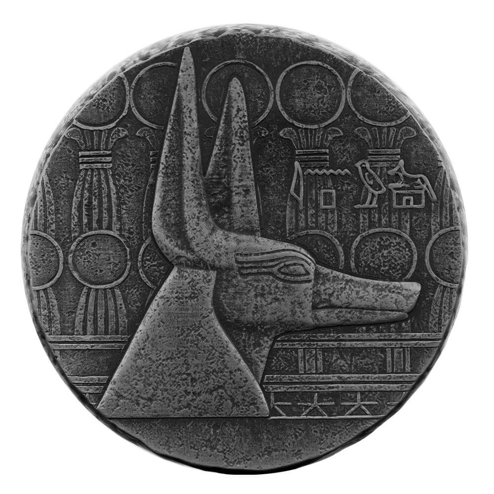 2021 ERS Anubis 5 oz Antiqued Silver Coin