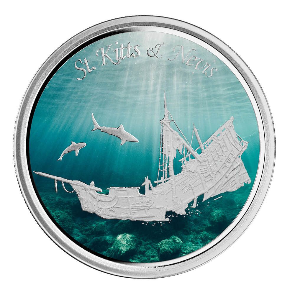 2021 EC8 St Kitts & Nevis 1 oz Silver Color Coin 2021 EC8 St Kitts & Nevis 1 oz Silver Color Coin