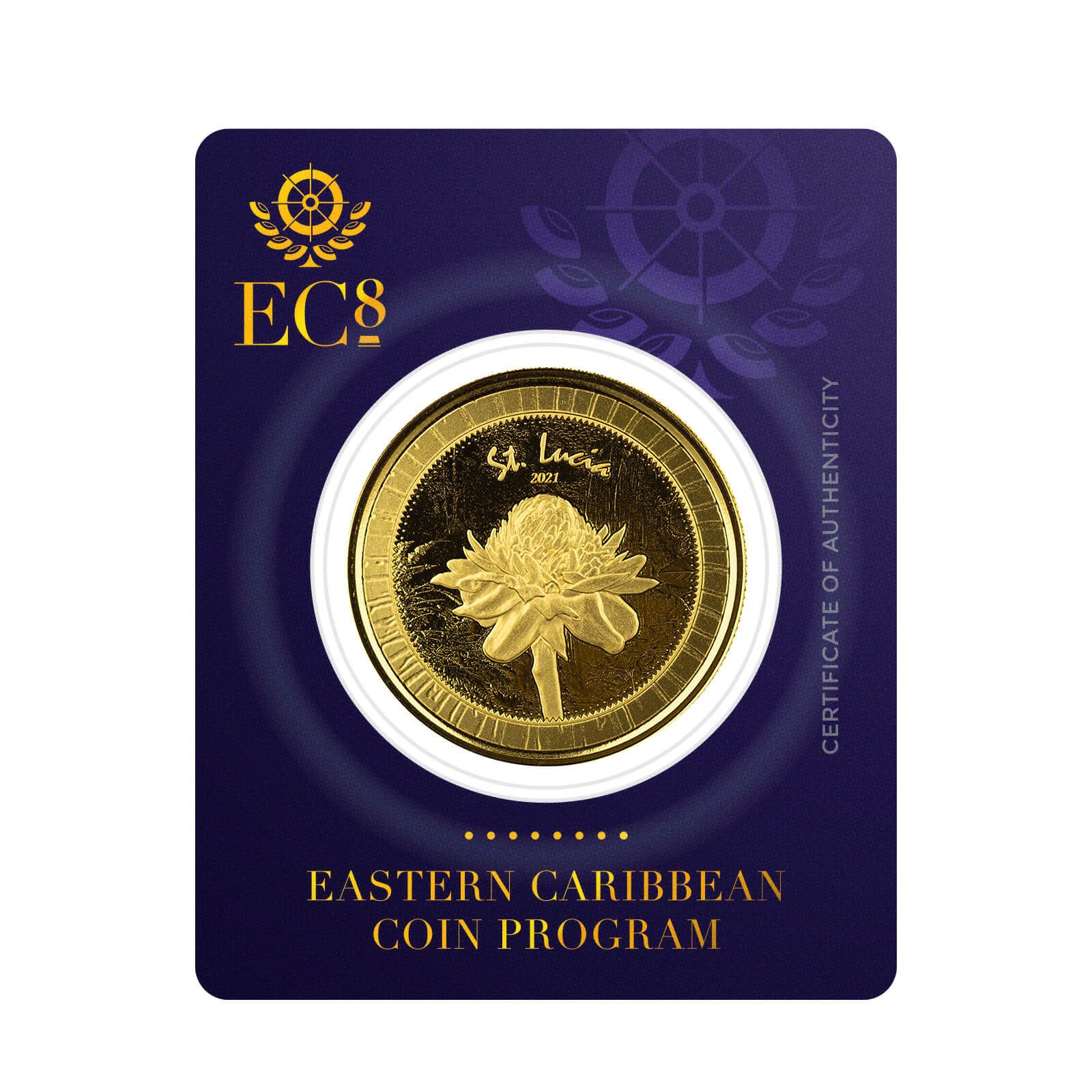 lucia01 Shop 2021 EC8 St Lucia 1 oz Gold Coin