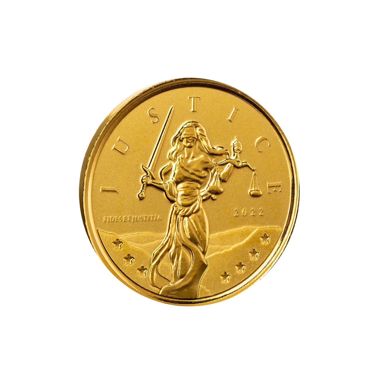 2022 Gibraltar Lady Justice 1/10th oz Gold Coin