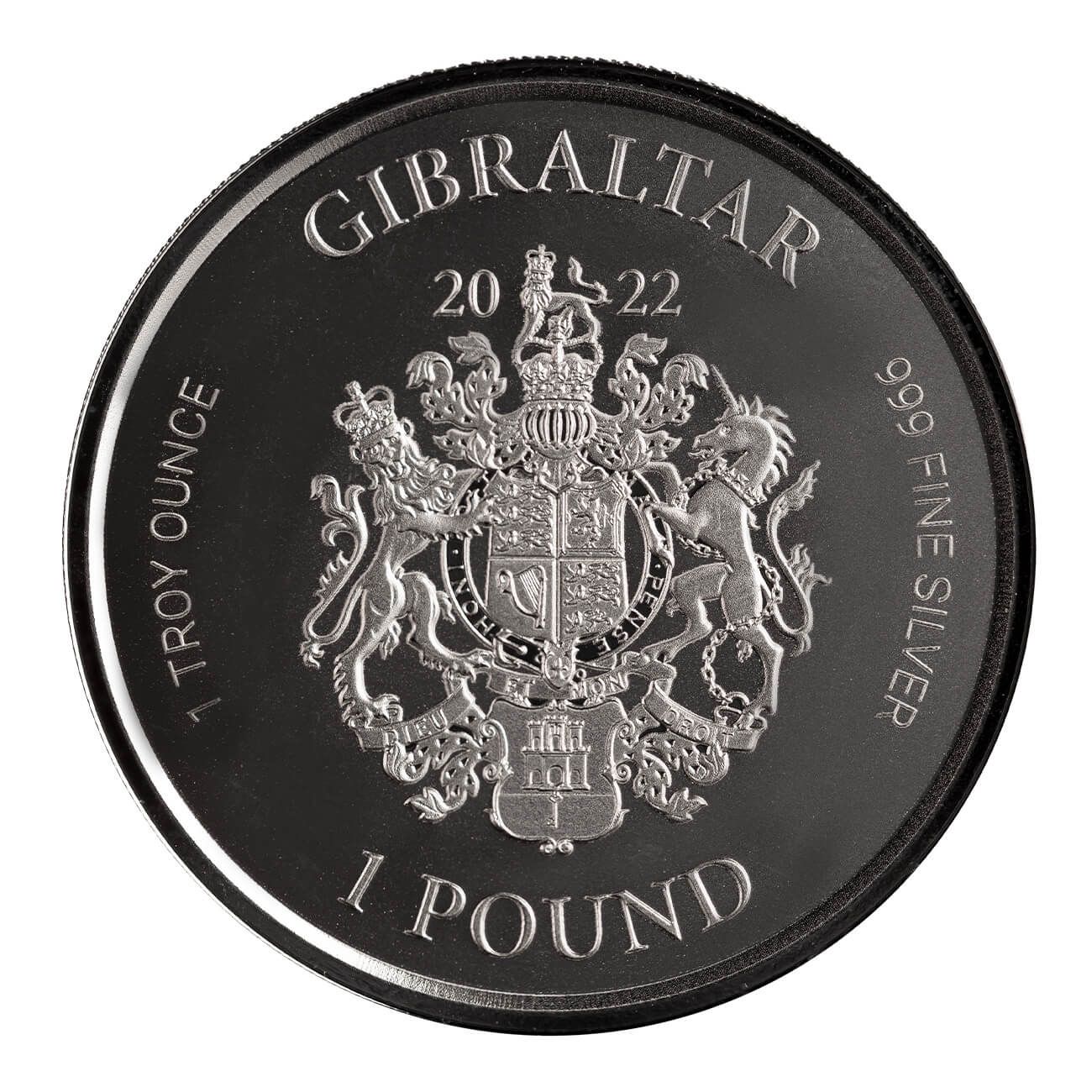 2022 Gibraltar War Elephant 1 oz Silver Proof-like Coin 2022 Gibraltar War Elephant 1 oz Silver Proof-like Coin