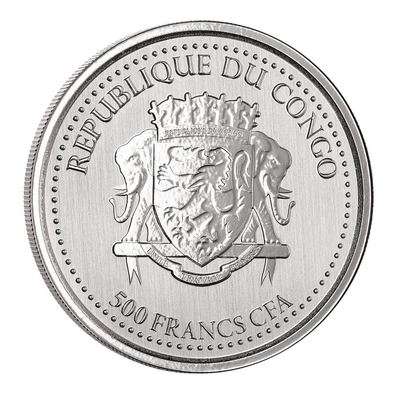 ゴル吉 2022 Congo Silverback Gorilla 1 oz Silver BU Coin