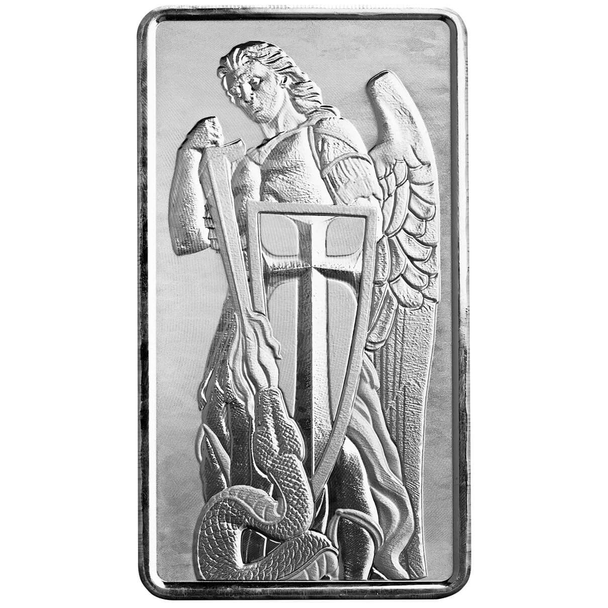 Buy the Archangel Michael 10 oz Silver Bar Buy the Archangel Michael 10 oz Silver Bar