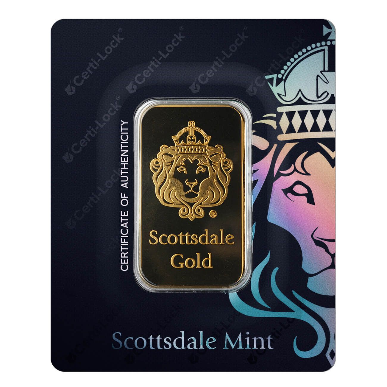 Scottsdale Gold 1 oz Lion Gold Bar
