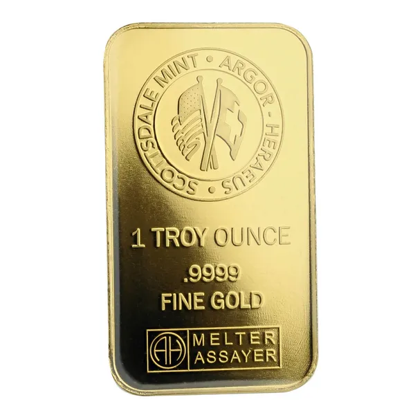 2022 Scottsdale Mint Lion 1 Oz Gold Bar Certilock Heraeus 06