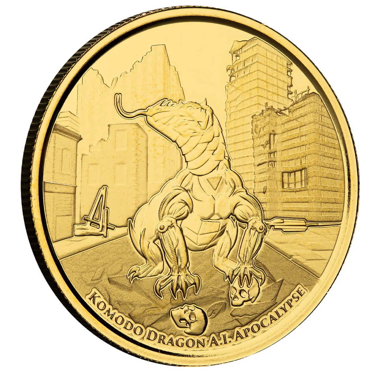2022 Tokelau Komodo Dragon A.I. Apocalypse 1 oz Proof Gold Coin