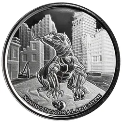 2022 Scottsdale Mint Tokelau Komodo Dragon AI Apocalypse 1 oz Silver BU Coin 02