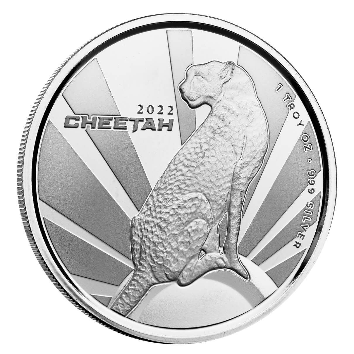 2022 Cameroon Cheetah 1 oz Silver Coin