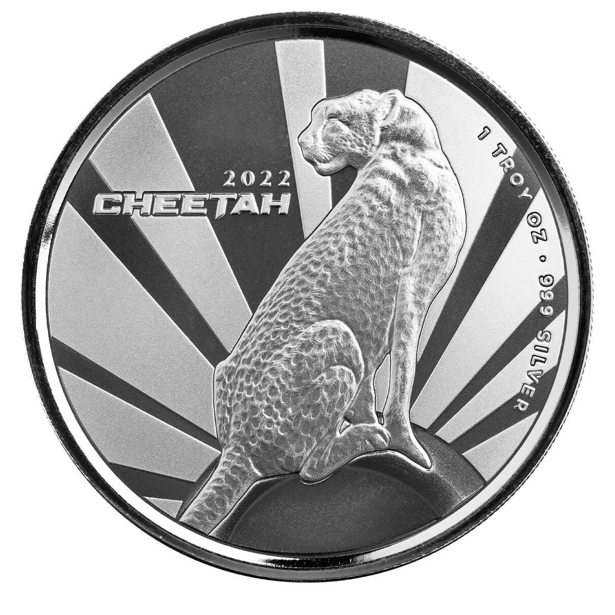 2022 Cameroon Cheetah 1 oz Silver Coin