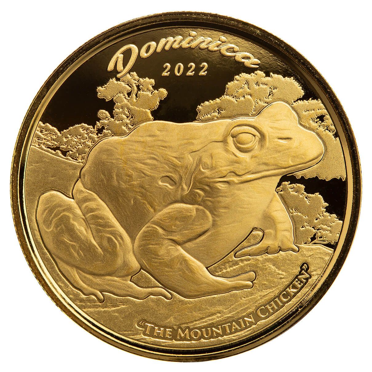 2022 EC8 Dominica Mountain Chicken 1 oz Gold Coin
