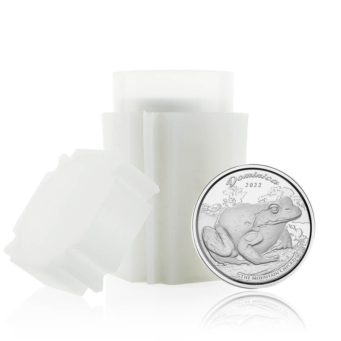 2022 EC8 Dominica Mountain Chicken 1 oz Silver Coin Tubes