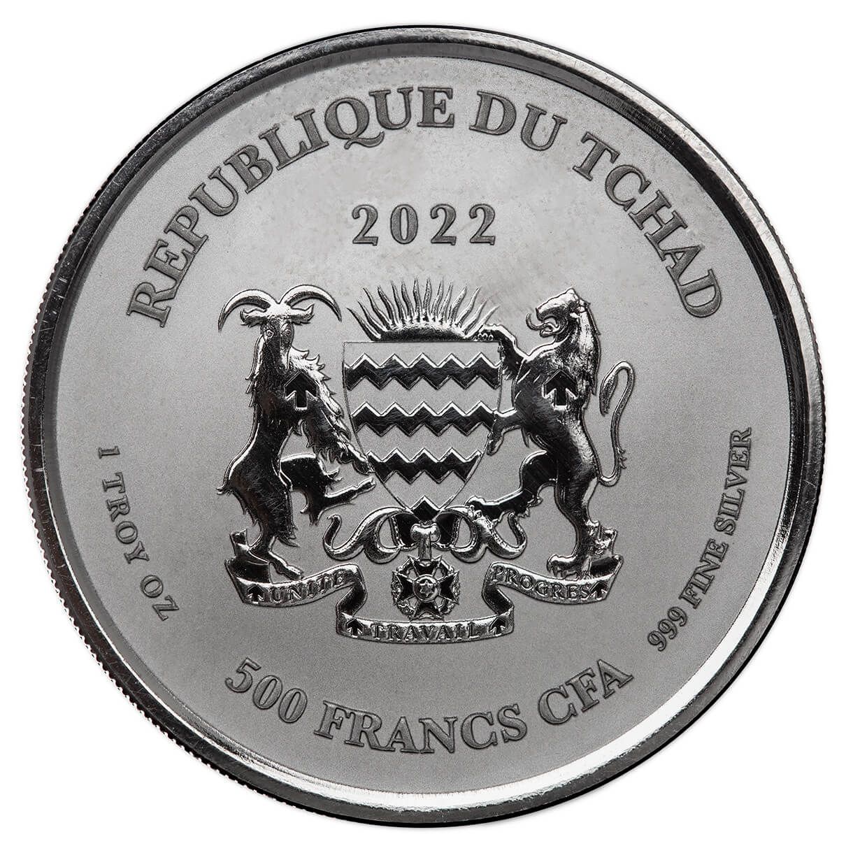 2022 Chad Scorpion 1 oz Black Rhodium Plated Silver Coin