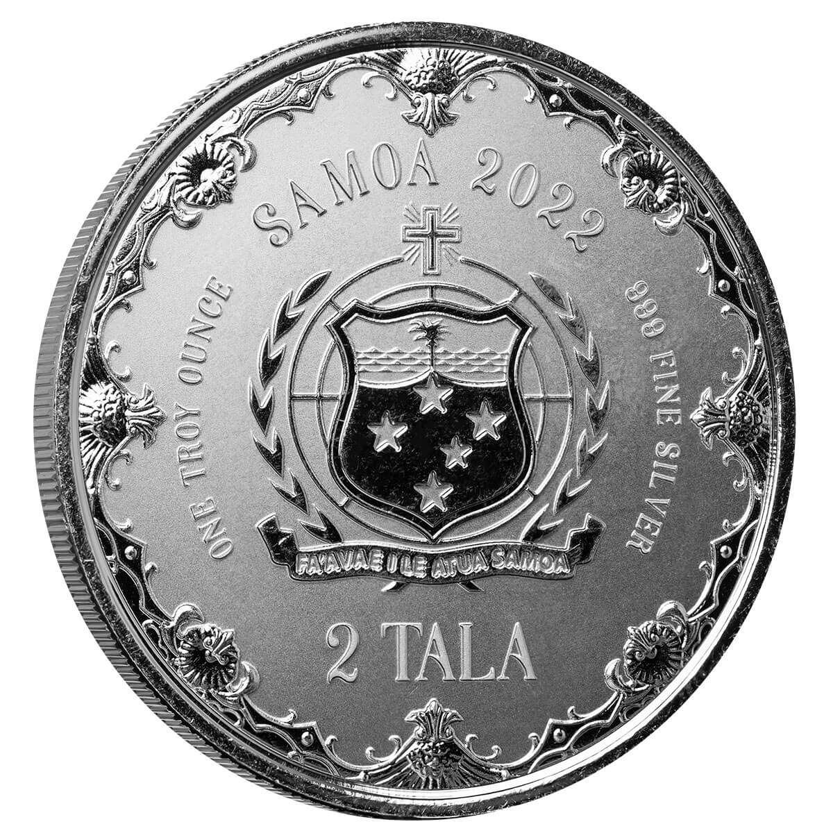 2022 Samoa Pacific Mermaid Princess of the Seas 1 oz Silver