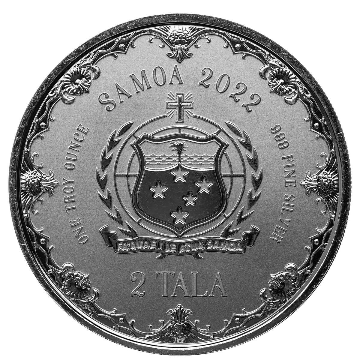 柔らかい Mermaid Pacific Samoa 2022 Princess Coin Silver oz 1 Seas the of 貨幣