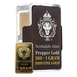 Scottsdale Prepper Gold 1 G X 100 Lion Gold Bar
