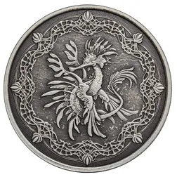 2022 Samoa Sea Dragon 1 Oz 999 Silver Antique Proof Coin Scottsdale Mint 06