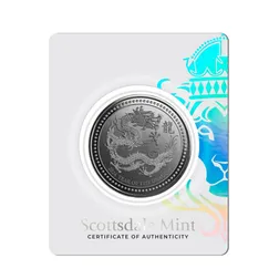 2024 Samoa Year Of The Dragon 1 Oz Silver With Black Rhodium Plating Coin Scottsdale Mint 11
