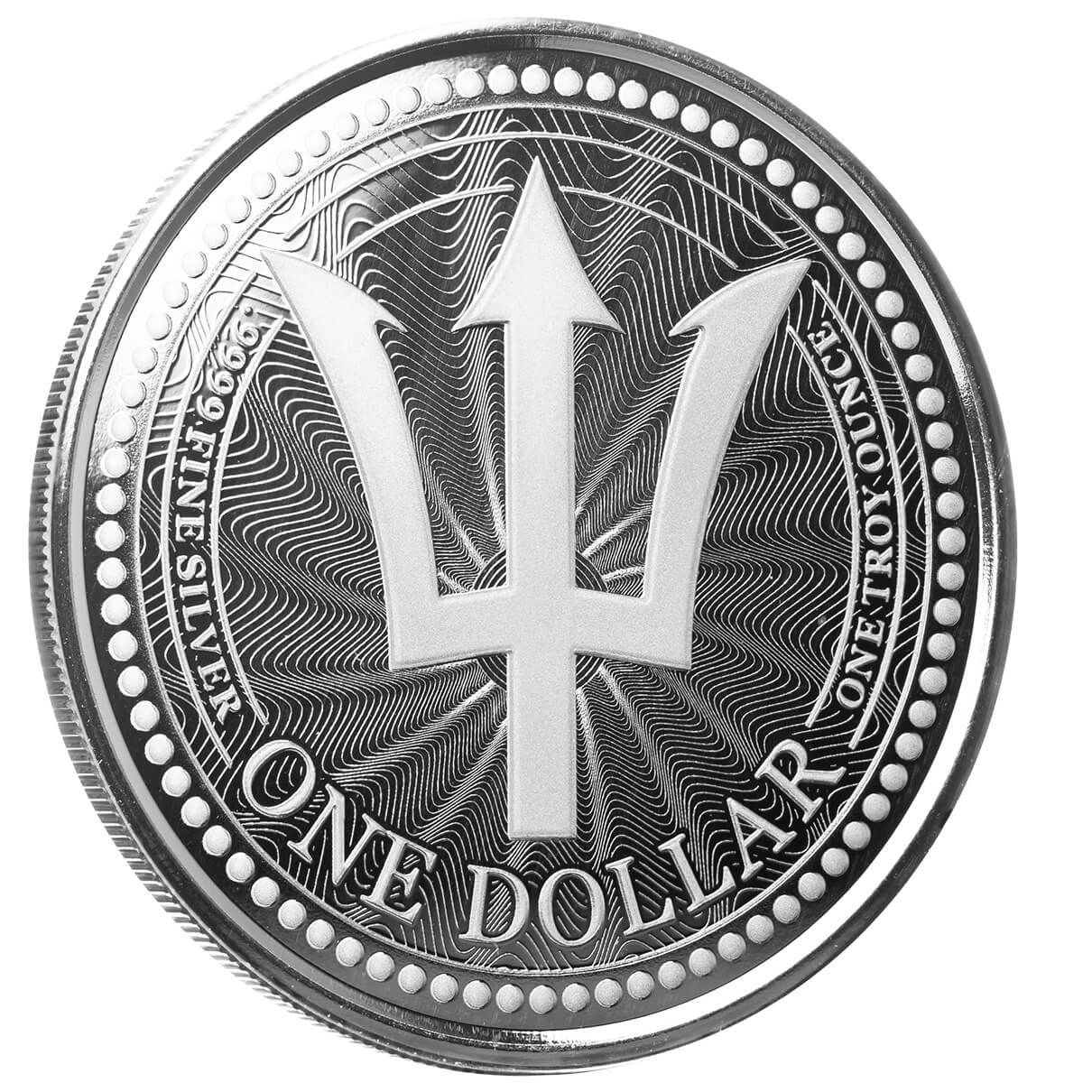 2023 Barbados Trident 1 oz Silver Proof Like Coin