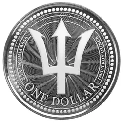 2023 Barbados Trident 1 Oz Silver Proof Like Coin Scottsdale Mint 04