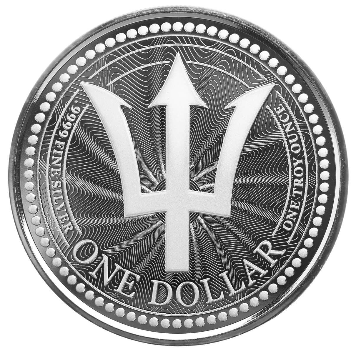 2023 Barbados Trident 1 oz Silver Proof Like Coin