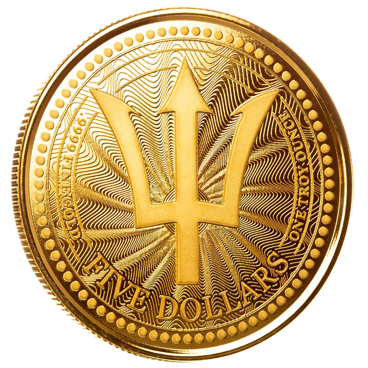 2023 Barbados Trident 1 oz Gold Coin