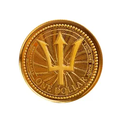2023 Barbados Trident Tenth Troy Oz 9999 Gold Proof Like Coin Scottsdale Mint 04