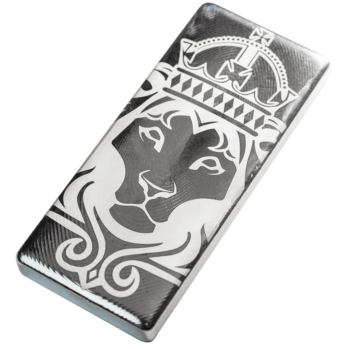 Scottsdale White Maned Lion 100 oz Silver Cast Bar | Scottsdale Mint