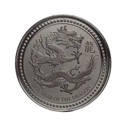2024 Samoa Lunar Year Of The Dragon Half Troy Oz 999 Silver Coin With Black Rhodium Plating Scottsdale Mint 05