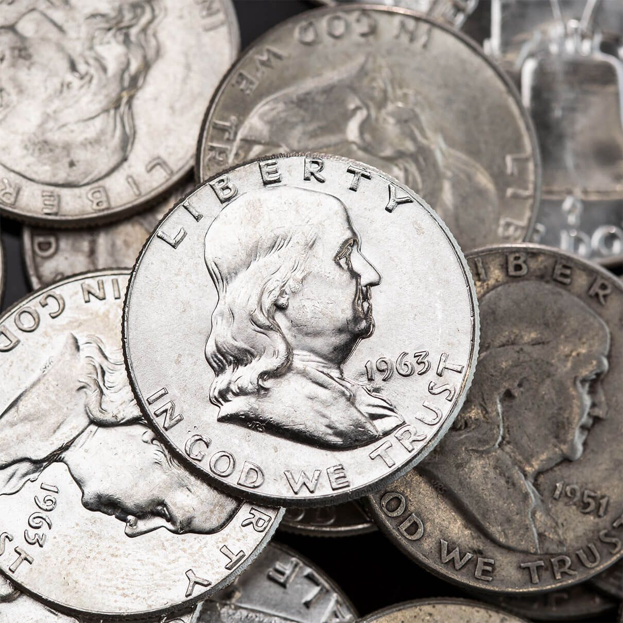US Mint 90% Constitutional Silver Franklin Half Dollars | Scottsdale Mint