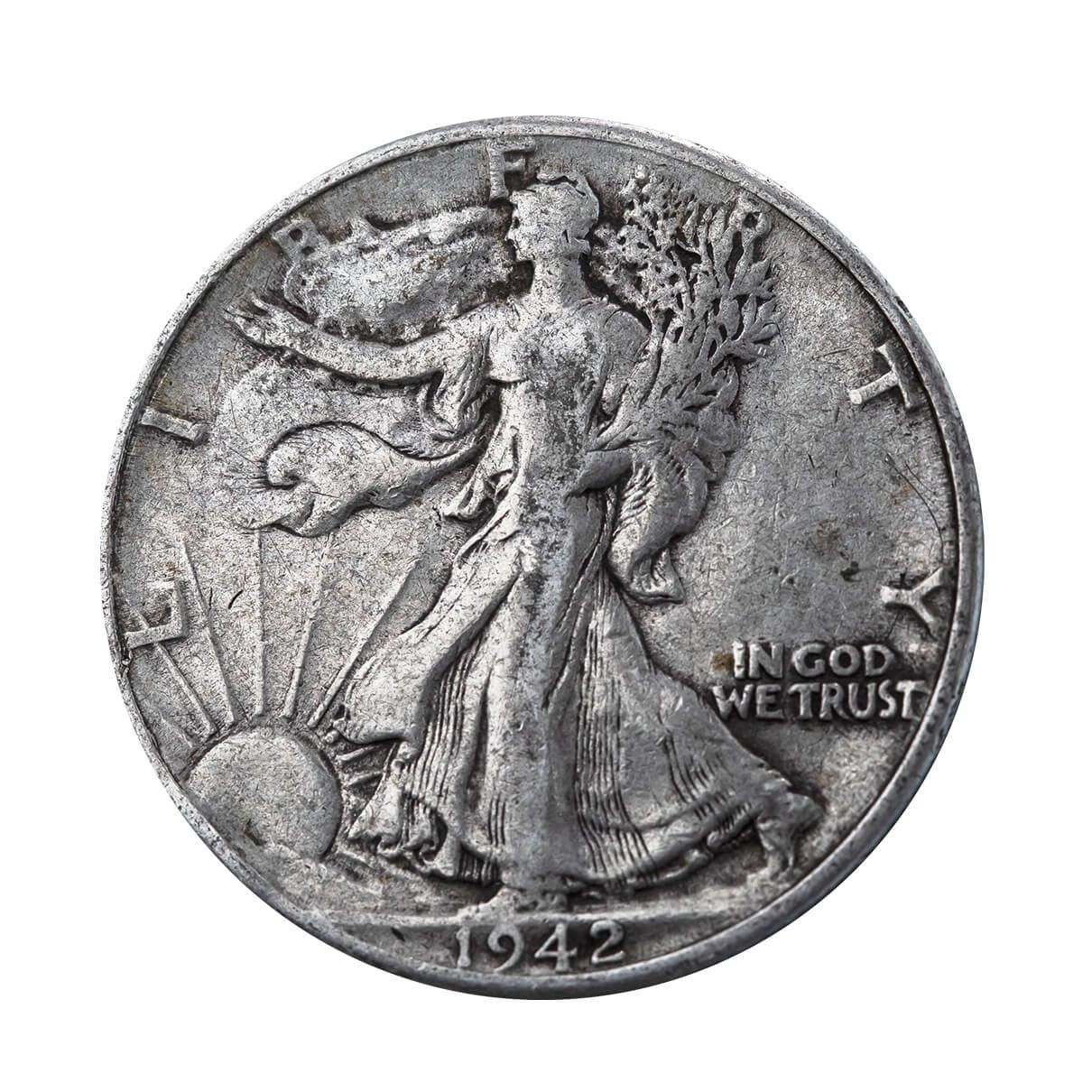 Random Year Walking Liberty Half Dollar 90% Pure Circulation Silver ...