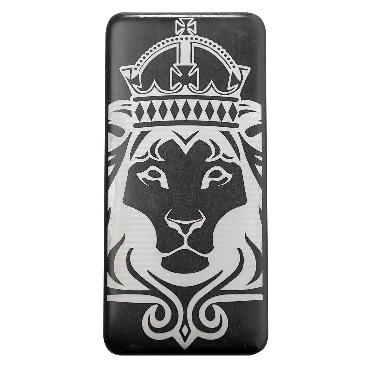 Scottsdale Lion Engraved One Kilo Cast Silver Black Antique