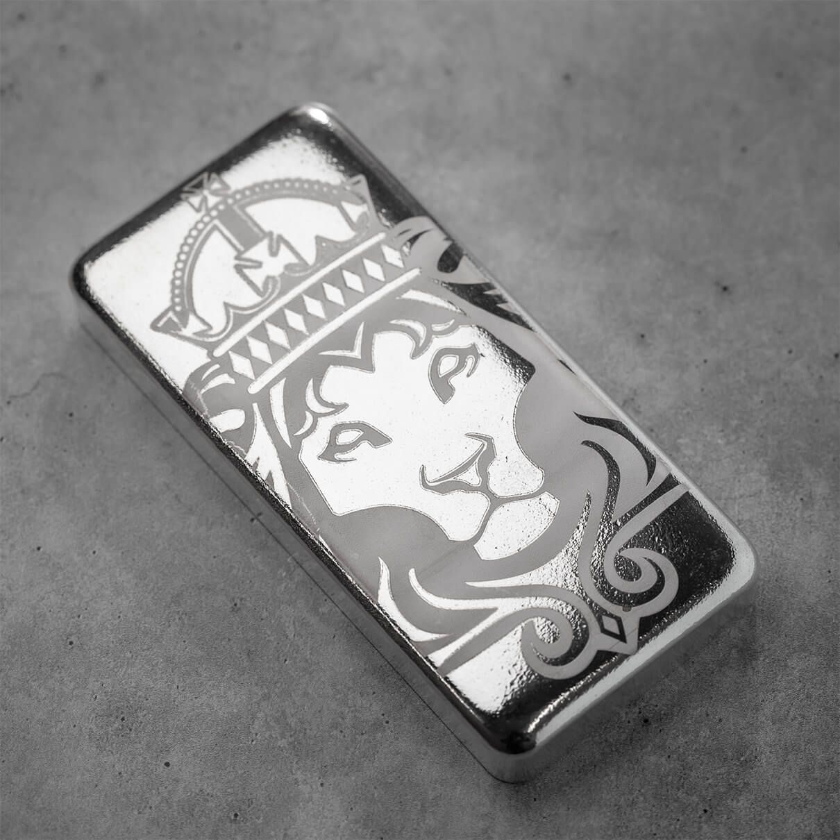 Scottsdale Lion Engraved One Kilo Cast Silver Bar | Scottsdale Mint