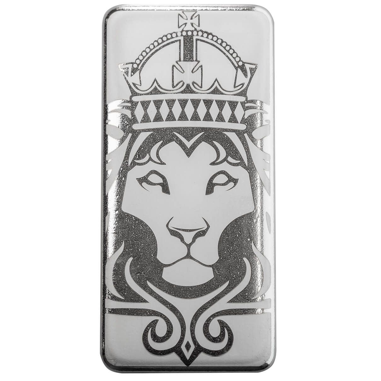 Scottsdale White Lion Engraved One Kilo Cast Silver Bar
