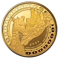 2023 Equatorial Guinea Giraffe 1 Oz Silver Coin