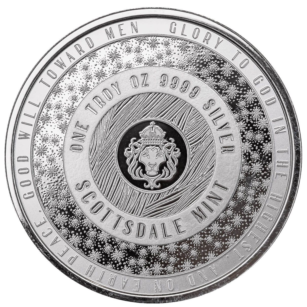 Scottsdale Snowflake 1 Troy oz 9999 Silver Bullion Round