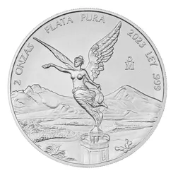 2023 Banco De Mexico Libertad 2 Troy Ounce 999 Fine Silver Bu 07