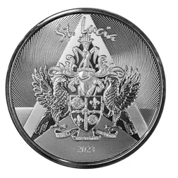 2023 Ec8 St Lucia Coat Of Arms 1 Troy Ounce 999 Fine Silver Proof Like Coin 06