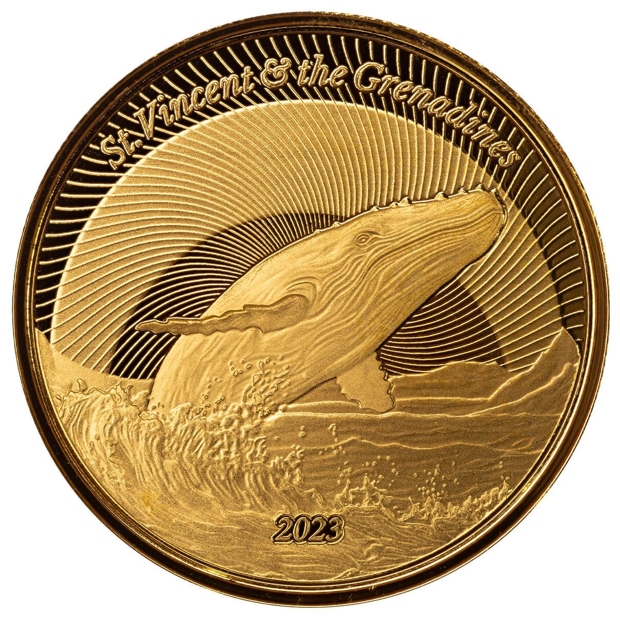 2023 EC8 St Vincent Humpback Whale 1 oz Gold Coin