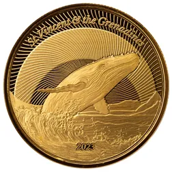 2023 Ec8 St Vincent And The Grenadines Humpback Whale 1 Troy Ounce 9999 Fine Gold Proof Like Coin 04