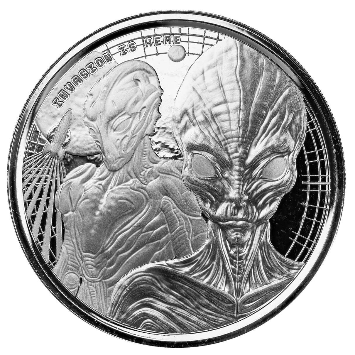 2023 Ghana Alien Invasion 1 oz Silver Coin