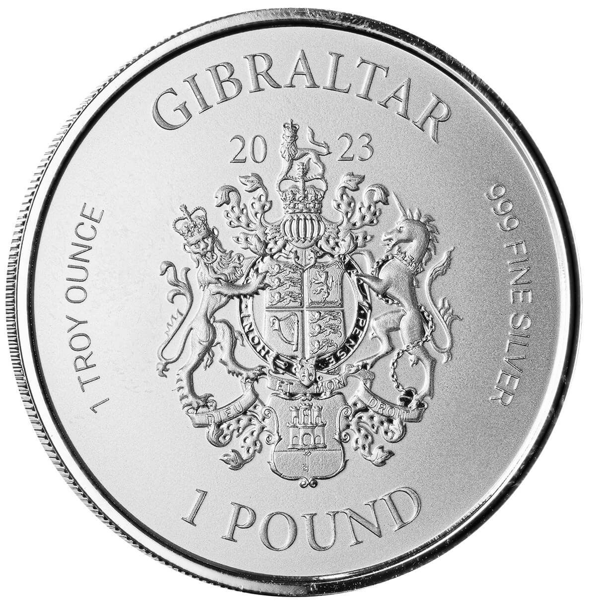 2023 Gibraltar War Elephant 1 oz Silver Proof-like Coin