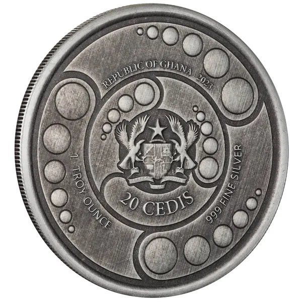 2023 Scottsdale Mint Ghana Alien Invasion Is Here One Troy Ounce 999 Fine Silver Antique Coin 01