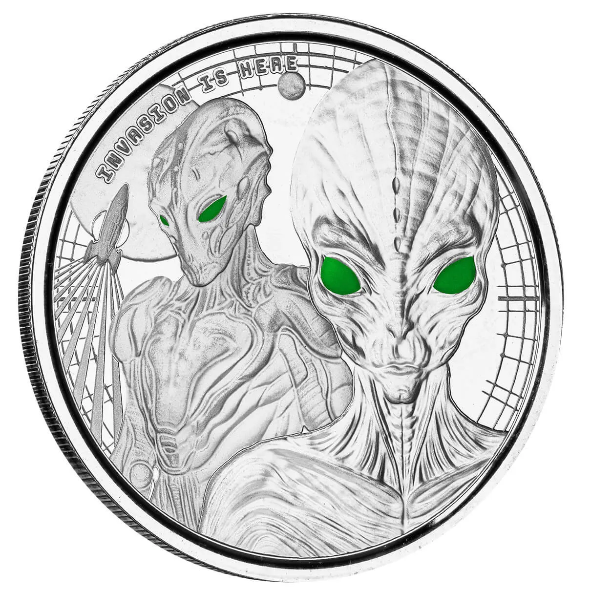 2023 Ghana Alien Invasion 1 oz Silver Coin Color Proof Alpha Strike™