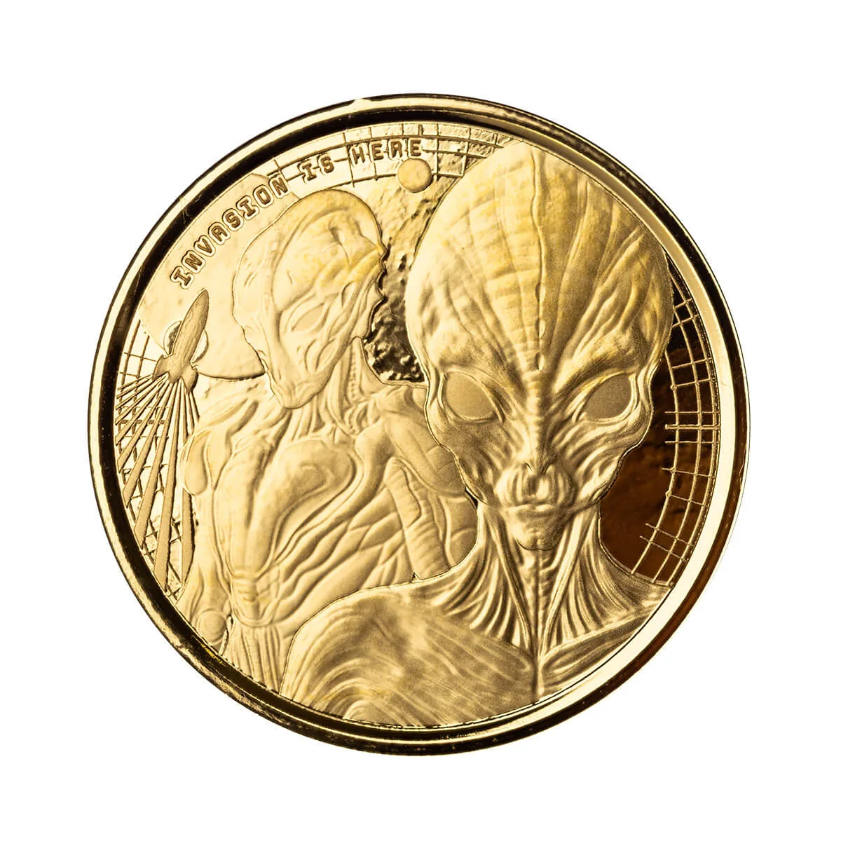 2023 Ghana Alien Invasion Tenth oz Gold BU Coin