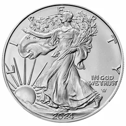2024 1 Oz American Silver Eagle Coin Bu 284458 Slab