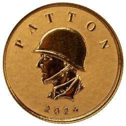 2024 Scottsdale Mint Liberia Commander Series George Patton Tenth Troy Ounce 9999 Fine Gold Coin 09