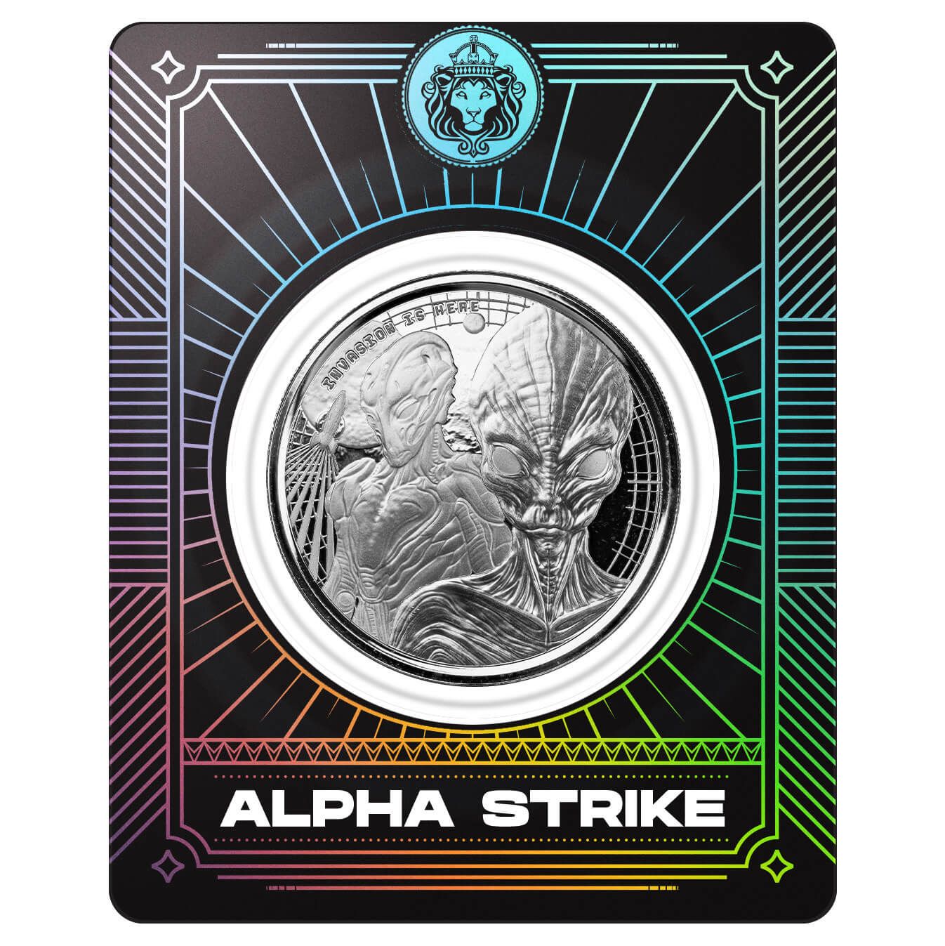 2023 Ghana Alien Invasion 1 oz Silver Coin Alpha Strike