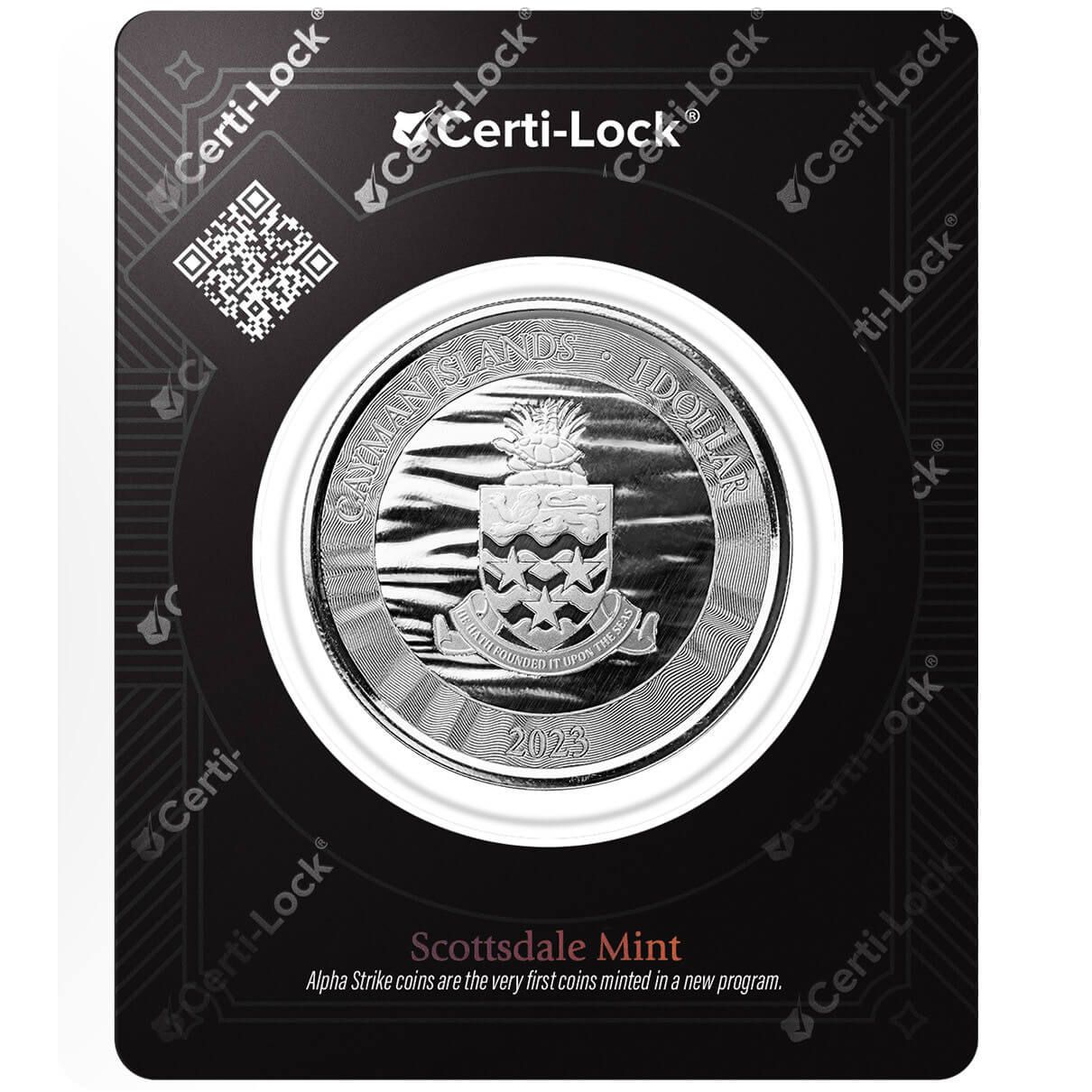 2024 Cayman Islands Stingray 1 oz Silver Proof Like Coin Alpha Strike