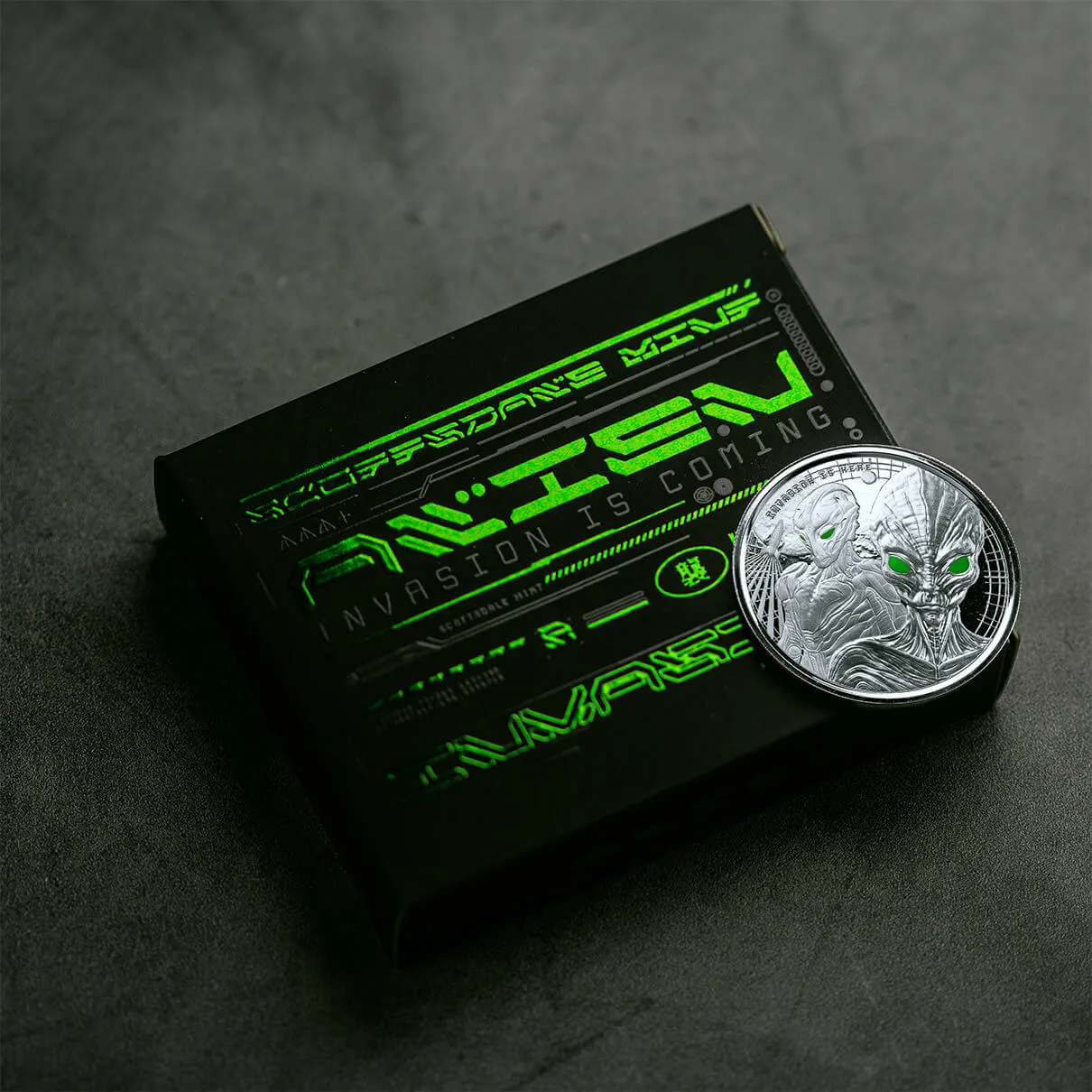 2023 Ghana Alien Invasion 1 oz Silver Coin Color Proof Alpha Strike™