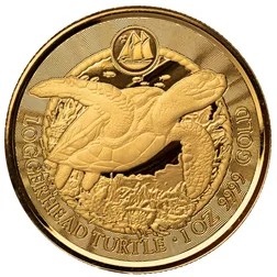 2023 Scottsdale Mint Cayman Islands Loggerhead Turtle 1 Troy Ounce 9999 Fine Gold Coin 03